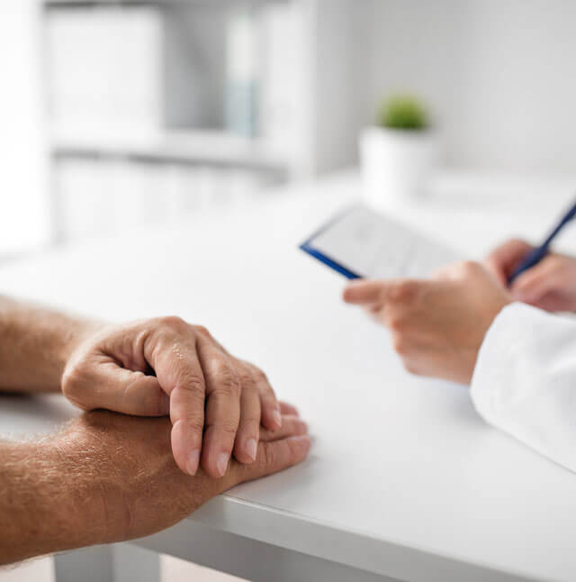 Doctor with patient